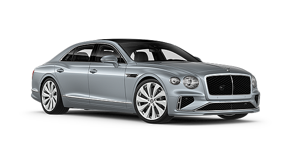 Bentley Guatemala New Bentley Flying Spur sedan front three quarter in Silverlake paint