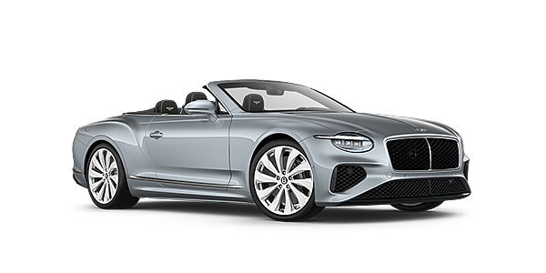 Bentley Guatemala New Bentley Continental GTC convertible front three quarters in Silverlake paint